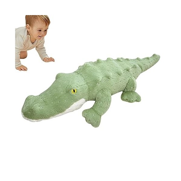 Loandicy Grande Peluche Douce en Peluche - Peluches Alligator Vert géant,Grand Mignon énorme Jumbo Grande Taille Peluche Kawa