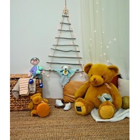 Histoire dOurs - Peluche Géante Ours - Le Nounours - Ocre - 75 cm - Très Grande Peluche Super Douce à Caliner pour les Enfan