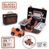 Smoby - Black+Decker - Bricolo Box - Mallette à Outils - Jouet Bricolage Enfant - Véhicule à Construire - 360904