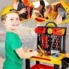 Kinderplay Établi Enfant De Travail Petit Bricoleur - Etabli pour Enfant avec Perceuse et Casque „Tool & Brains”, Jeu dimita