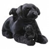 Wild Republic Cuddlekins Jumbo Maman et Chiots Labrador Noir, Animal en Peluche, 76 cm, Jouet en Peluche, Remplissage en Bout