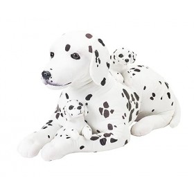 Wild Republic Cuddlekins Jumbo Maman et Chiots Dalmatien, Animal en Peluche, 76 cm, Jouet en Peluche, Remplissage en Bouteill