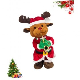 ibasenice 3 Pièces Jouets Musicaux Jouet En Peluche Qui Chante Jouet Musical En Peluche Jouet De Noel En Peluche Noël Enfant 