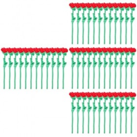 TOYANDONA 48 Pièces Rose en Peluche Fleur De Tiges Pliables Jouets De La Saint Valentin Peluche Fleur De Rose Cadeaux Bébé Sa