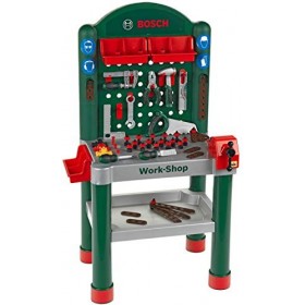 Theo Klein 8320 etabli Bosch Workshop 79 Pièces Plan de Travail Avec Fonction DApprentissage Dimensions : 50 X cm X 37 cm X 