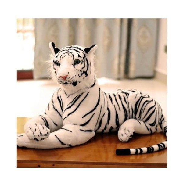 Tigre réaliste et léopard Peluche Animal Tigre Jaguar poupée Cadeau d’Anniversaire pour Enfants 120cm 1