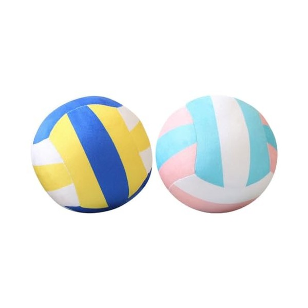 ifundom 2 Pièces Peluche Volley-Ball Oreillers Boule De Noeud Doux Volley-Ball en Peluche Douce Jouet en Peluche Ballon De Fo