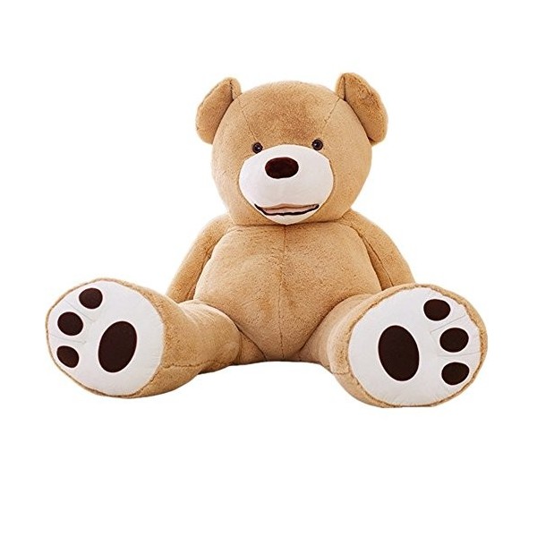 YunNasi 200cm Brun Clair Géant Nounours Peluche Ours DoudousJouet Cadeau danniversaire