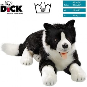 Carl Dick Peluche Border Collie couché, 60cm 2695