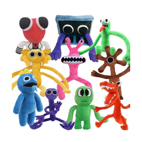 10PSC Rainbow Friends Peluche,Rainbow Friends Plush Stuffed Toy,Hot Game Soft Stuffed Doll,Noël Stuffed Toy Cadeau de Poupée 