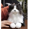 Chongker Doudou en peluche chat véritable fait à la main cadeau pour enfants et femmes chat noir 