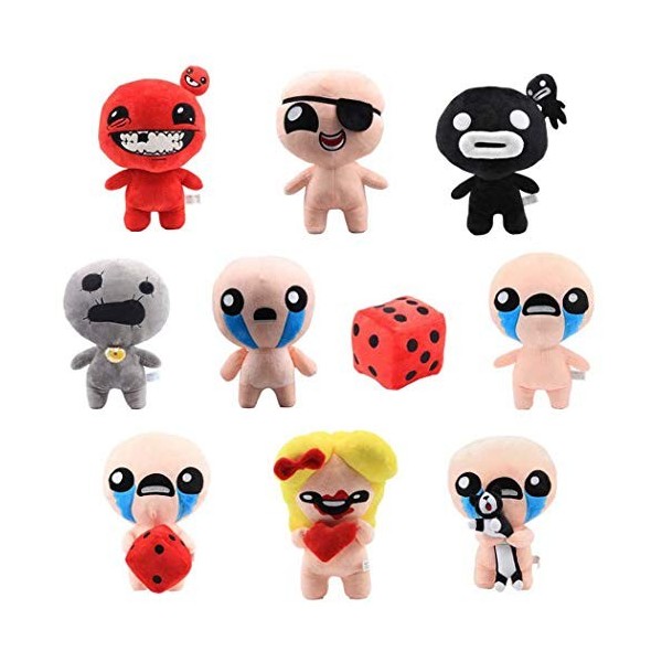 Feidiao 10pcs The Binding of Isaac: Four Souls Jouets en Peluche Afterbirth Rebirth Mignon Isaac Doux Jouets en Peluche pour 