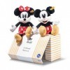 Steiff 708023 Coffret cadeau Mickey et Minnie Mouse, 2 pièces, animaux en peluche mignons, garçons, filles et bébés à partir 