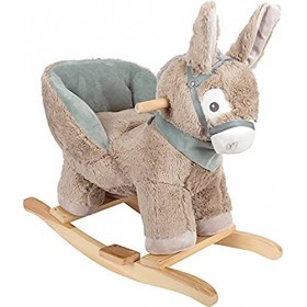 Small Foot Animal à Bascule âne avec Fauteuil, poignées et Licol, en Peluche, à partir de 12 Mois, réf. 12210 Toys, Multicolo
