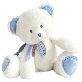 Doudou et Compagnie - Ours En Peluche - 40 cm - Blanc / Bleu - Attrape Rêve - DC3475