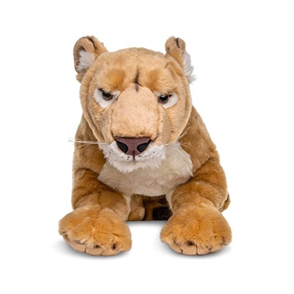 Uni-Toys - Lionne, couchée - 78 cm Longueur - Peluche Sauvage, Lion - Peluche, Doudou