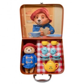 Rainbow Designs Paddingtons Toy Service à thé 9 pièces pour enfants avec théière, tasses, soucoupes et sucrier – Comprend un