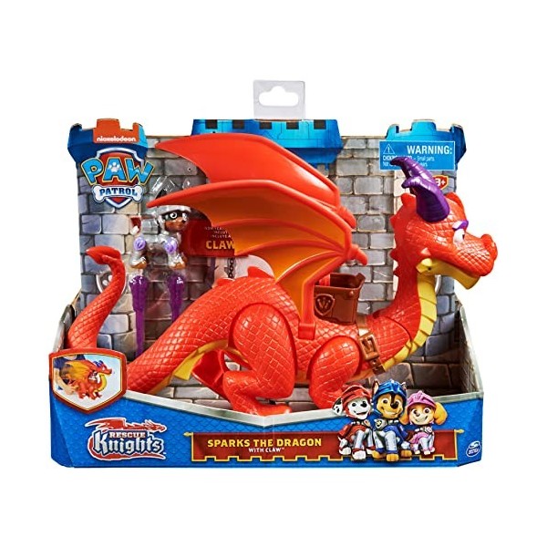 PAT PATROUILLE RESCUE KNIGHTS - FIGURINE CROC + BRAISE LE DRAGON - Rejoins la Pat Patrouille Mission Chevalier à Dos de Dra