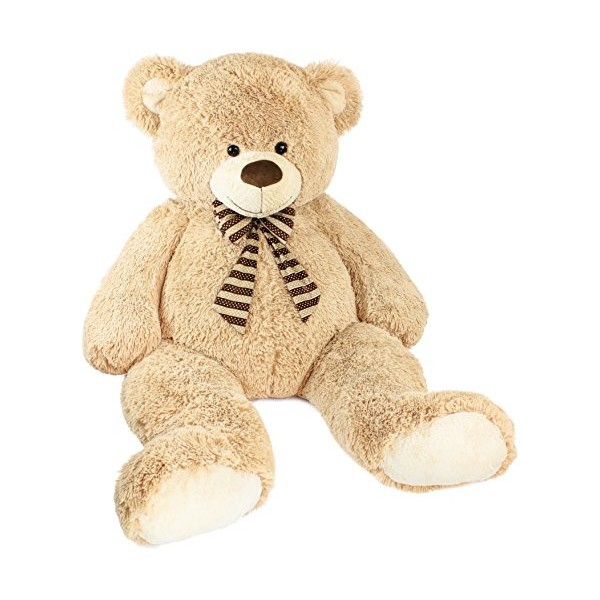 BRUBAKER Peluche géante XXL - Ours/Nounours - 150 cm - Beige - Cœur en Peluche Love Inclus