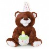 Toyland® Ours en peluche 33 cm « Happy Birthday » chantant et animé, peluche pour enfant