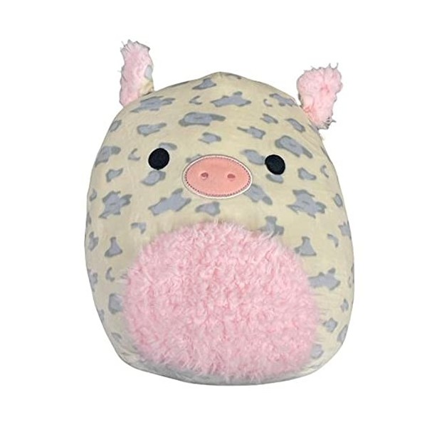 Squishmallow Kellytoy Peluche officielle Farm Squad – Animaux en peluche douce Rosie Pig ventre pelucheux , 28 cm 