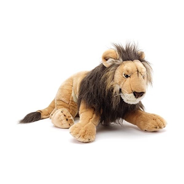 Uni-Toys Lion couché - 70 cm Longueur - Peluche Sauvage - Doudou