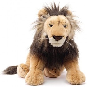 Uni-Toys Lion couché - 70 cm Longueur - Peluche Sauvage - Doudou