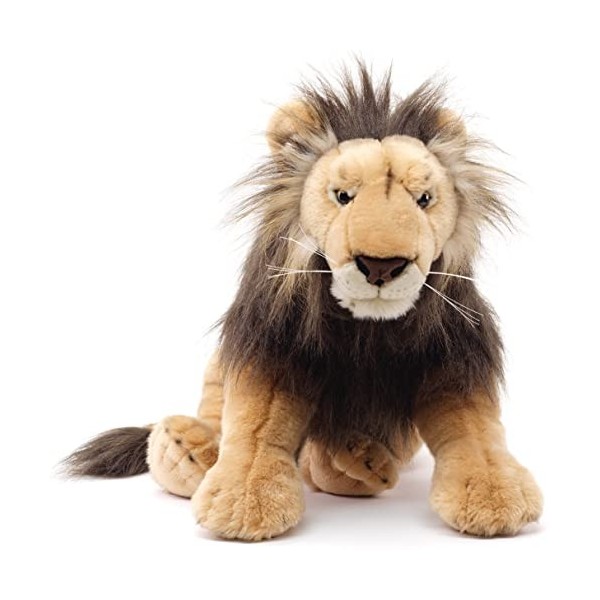 Uni-Toys Lion couché - 70 cm Longueur - Peluche Sauvage - Doudou