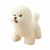 Jouets en peluche Jouet En Peluche De Poupée De Chien Mignon, Poupée De Chien Blanc Simulé Mignon, Ornements De Cadeau For La