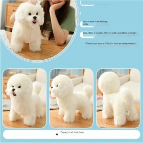Jouets en peluche Jouet En Peluche De Poupée De Chien Mignon, Poupée De Chien Blanc Simulé Mignon, Ornements De Cadeau For La