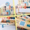 Jouet Bricolage Enfant, Etabli Bricolo Center en Bois, Jouet en Bois Établi du Bricoleur avec 63 Accessoires pour 3+ Ans