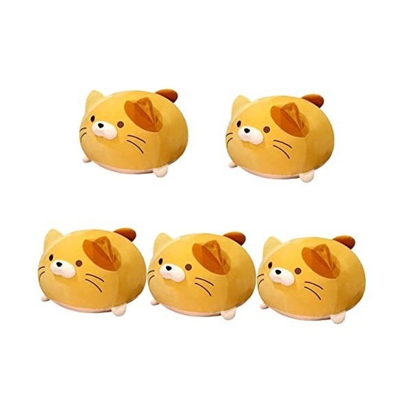 Toyvian 5 Pièces Oreiller Chat en Peluche Animal en Peluche Chaton Jouet Pelucheux pour Chat Coussin en Peluche Animal Jouet 