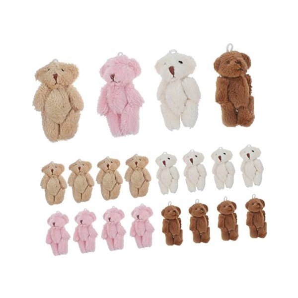 Kisangel 60 Pièces Mini Ours en Peluche Petits Oursons De Poche Petits Ours en Peluche Jouets en Peluche Mini Ours Petit Ours