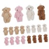 Kisangel 60 Pièces Mini Ours en Peluche Petits Oursons De Poche Petits Ours en Peluche Jouets en Peluche Mini Ours Petit Ours