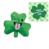 Biblebanz Happy St Patricks Day Lot de 12 émojis en peluche avec trèfles assortis