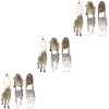 Toyvian 21 Pièces Modèle De Meute De Loups dhiver Maquette Jouets pour Enfants à Lextérieur Figurines pour Lextérieur Enfa