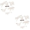 Toyvian 21 Pièces Modèle De Meute De Loups dhiver Maquette Jouets pour Enfants à Lextérieur Figurines pour Lextérieur Enfa