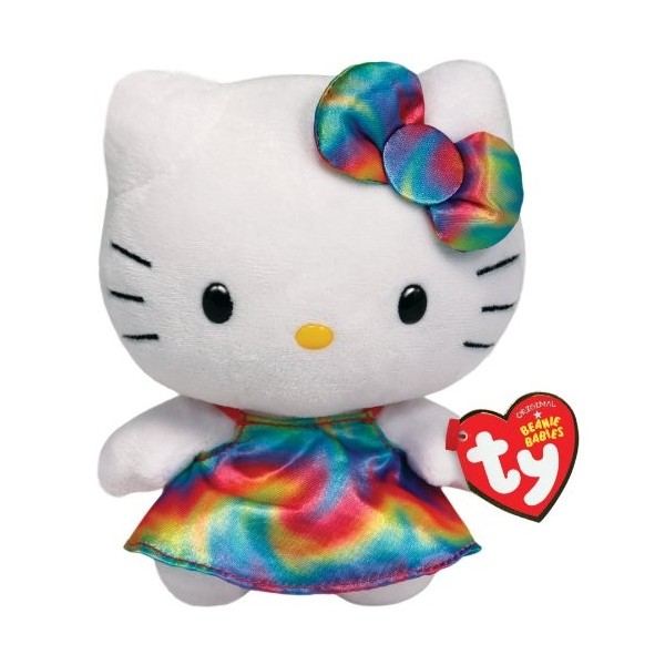 Ty 90148 – Peluche Hello Kitty Large avec Arc-en-Ciel Robe