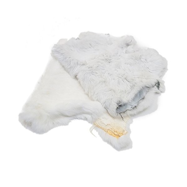 Springfield Leather Company Peluche en fourrure de lapin Blanc naturel