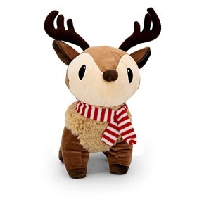 Plushible Renne en peluche – Personnages de cerf des vacances avec bois de cerf pour fille, garçon, bébé et tout-petit – Anim