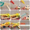 Withosent Caisse à Outils Enfant, 34 Pièces Jouets en Bois Boite a Outil Enfant, DIY Jeux de Construction Enfant pour Garçons