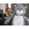 Ours en peluche géant avec broderie, Jouet Cadeaux Enfant, Teddy Bear 165cm couleur: gris 