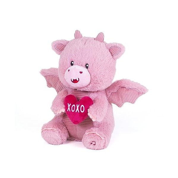 Cuddle Barn - Peluche douce et moelleuse en forme de dragon animé - Avec ailes battantes - Rose - 27,9 cm