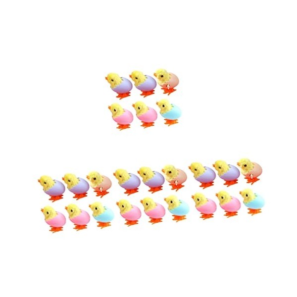 ibasenice 30 Pièces De Poulet Mécanique Panier De Pâques Jouets De Lapin pour Lapins Sac De Friandises Mini Cadeaux Décoratio