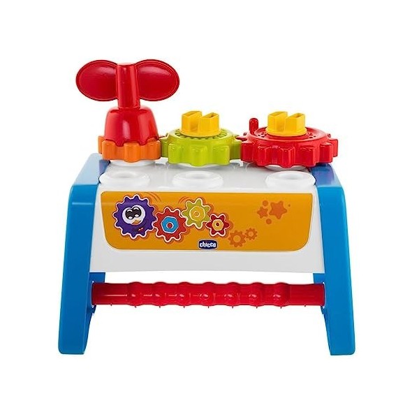 Chicco Établi dactivité 2en1, Établi à Outils pour Enfants avec Jeu dOutils et Table dActivités, Jouet STEM avec 15 Élémen