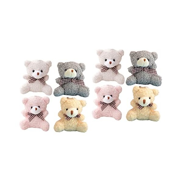 FOYTOKI 60 Pièces Porte-clés Mini Ours En Peluche Ours Kbree Remplisseurs De Sacs De Cadeaux De Noël Mini Animaux En Peluche 