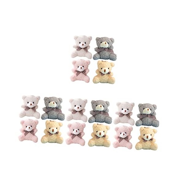 FOYTOKI 60 Pièces Porte-clés Mini Ours En Peluche Ours Kbree Remplisseurs De Sacs De Cadeaux De Noël Mini Animaux En Peluche 