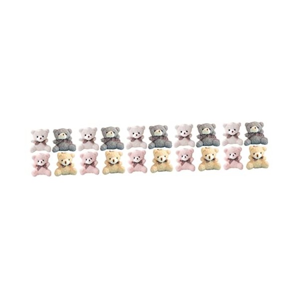 FOYTOKI 60 Pièces Porte-clés Mini Ours En Peluche Ours Kbree Remplisseurs De Sacs De Cadeaux De Noël Mini Animaux En Peluche 