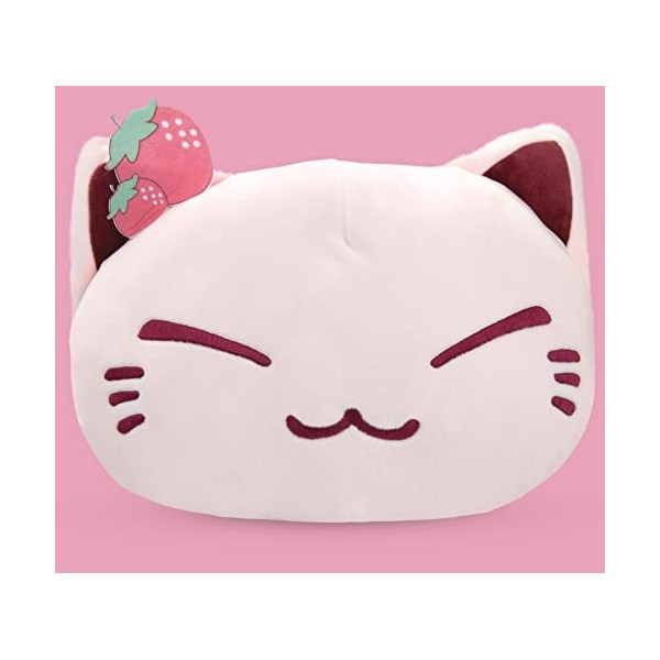 Nemu Neko Plush Toy Cat Sushi in Yellow - Manga Anime Cuddly Toy and Soft Toy. Small Plush Cat Merchandise XXL to Snuggle for