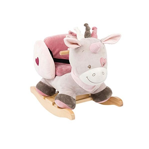 Nattou Bascule Licorne Jade, 10 - 36 Mois, 60 x 39 x 50 cm, Beige/Rose